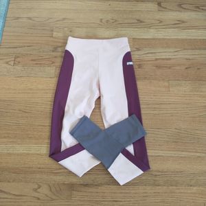 GYMSHARK Pink High Waist Color Block Leggings S